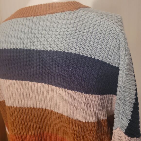 Madewell Thompson Medium knit sweater pullover striped pocket - Picture 7 of 11